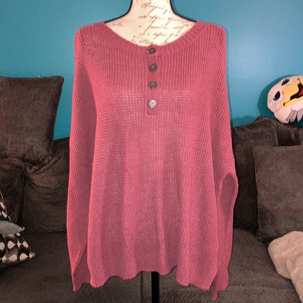 American Eagle Oversized Waffle Knit Sweater, Large